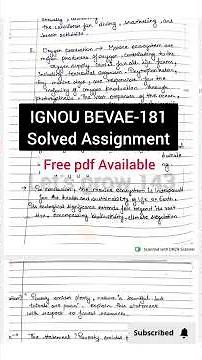 BEVAE-181 Solved Assignment 2024-25 | bevae181 environmental Studies | #ignou #assignment #bevae181