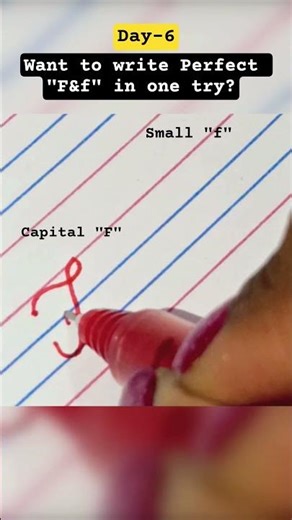 “How to Write Capital F & Small f in Cursive ✍️ | Day 6 Handwriting Practice”