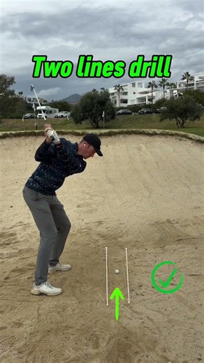 A simple bunker drill to help you master bunker play! Make two lines in the sand towards the target