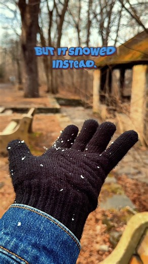 The moment you grab your umbrella for rain, but instead, it snows. #fyp #foryoupage #snow #nature