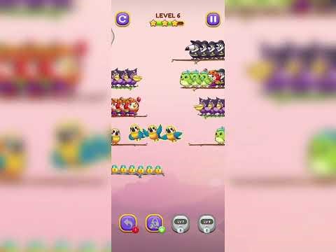 Bird Sort 3 Puzzle Game Level 6 Walkthrough