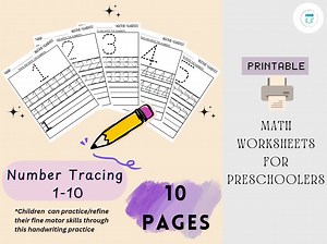 Early Numeracy Skills Through Number Recognition Which Include Colouring, Tracing and Writing Activities. - Etsy Australia