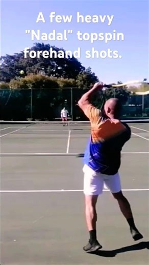 A few heavy "Nadal" topspin forehand shots. #tennis