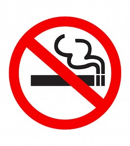 Sign don't Smoke Symbol in white background. No smoking sign icon...