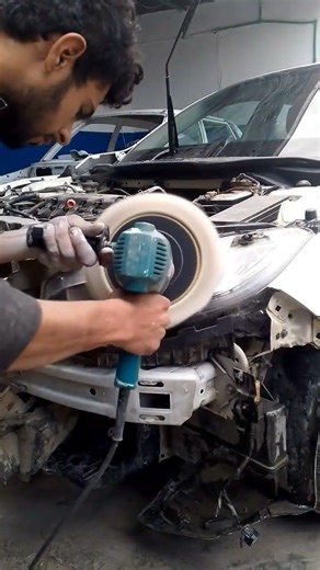 Honda civic headlights cleaning #machice #automobile #restoration #reels #shorts #art