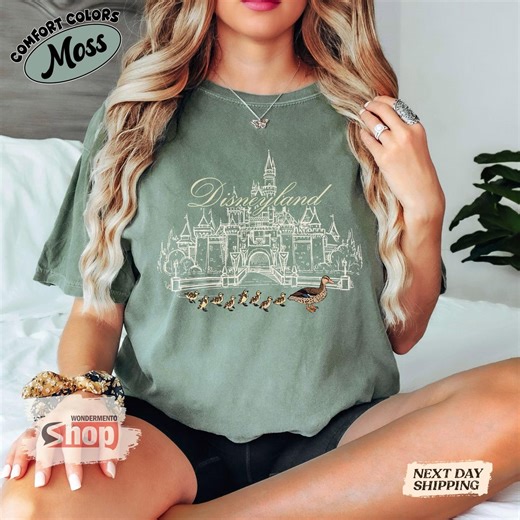 Disneyland Castle Ducks Comfort Colors Shirt, Vintage Disney Trip Tee, Magic Kingdom Family Vacation Shirt, Cute Park Graphic - Etsy