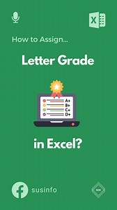 1.3K views | How to Assign Letter Grade in Excel?  Excel Hacks for...