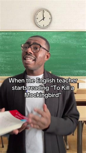 When the English teacher starts reading “To Kill a Mockingbird”