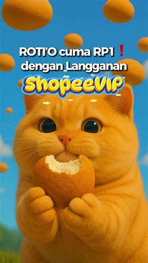 Jajan Roti'O cuma RP1?! 😍 Yuk, Langganan ShopeeVIP dan nikmati PROMO EKSKLUSIF Signature Coffee Bun Roti'O hanya RP1! ✨ Mantap banget kan? Yuk, langganan sekarang 🧡 #ShopeeVIP