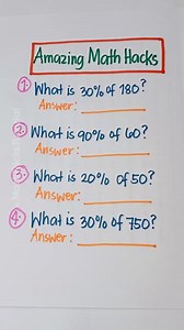 52K views · 792 reactions | Easy Percentage Tricks | Math Hacks | 朗...