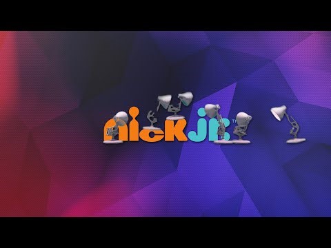 Six Luxo Lamps Spoof Nick Jr. Logo