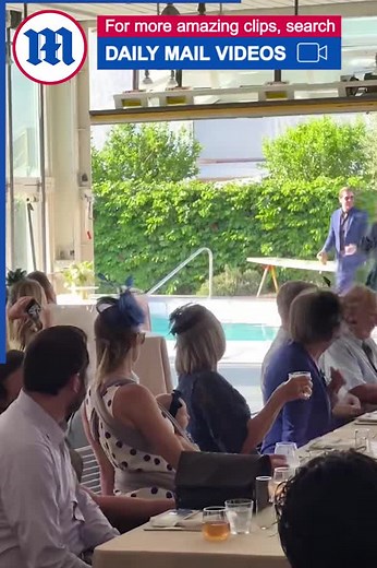 Lad accidentally falls into swimming pool at wedding