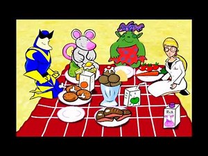 Kid's Box 2 - Unit 6 - Dinner Time - Toys Discussing Food