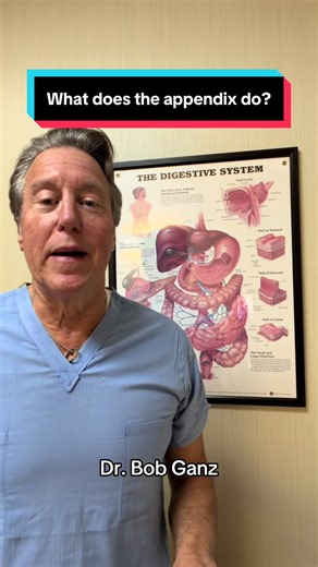 Dr. Bob Ganz discusses the role of the appendix. #Appendix. #Appendicitis. #Guthealth #Microbiome. #FiberSupplement.