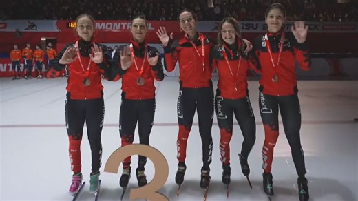 Canadian Ice Maples claim women's short track relay bronze medal