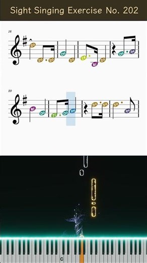 Daily Sight-Singing Exercise No.202 | Intermediate: One Sharp(Key G), Movable Do