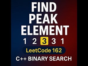 LeetCode 162 – Find Peak Element (C++)