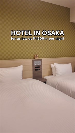 2.6K views · 27 reactions | Hotel in Osaka, Japan for as low as ₱4300++ per night na katapat lang mismo ng train station, bus stop, at walking distance sa Dotonbori   Sotetsu Fresa Inn Osaka Namba  Book here: https://bit.ly/sotetsuinnosakatzn Use code WETHETZNKLOOK to get exclusive discounts when you book on Klook 李 #japan #japantravel #wheninjapan #osaka #hotelroom | We The TZN | Facebook