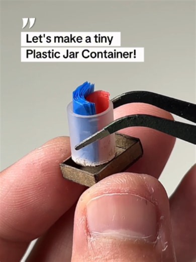 Tiny Plastic Jar Container DIY tutorial
