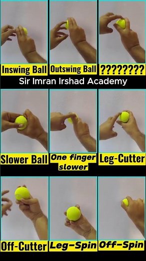How to bowl inswing, outswing, leg cutter, off cutter, slower, one finger slower, Leg Spin, Off Spin