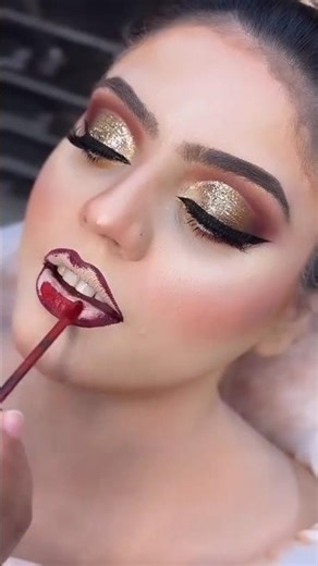 Golden Smokey Eye Makeup Tutorial ✨ Soft bridal makeup look/Smokey Eye Makeup Tutorial #makeup #2026