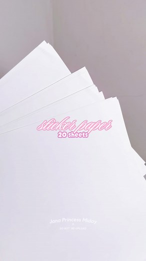 Sticker paper 20 sheets (A4)🗒️#sticker #paper #a4 #business #fyppppppppppppppppppppppp