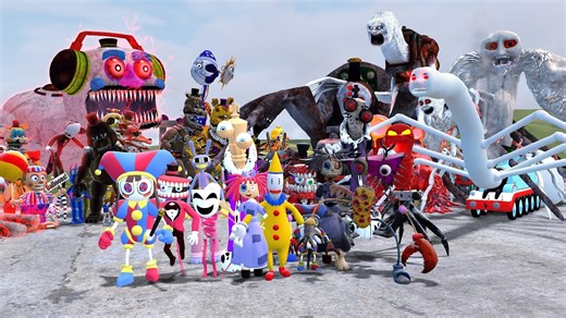 1.4K views · 33 reactions | All FNAF Vs All Cursed Thomas Vs All Amazing Digital Circus!! (Garry's Mod) | Piyush Gaming | Facebook