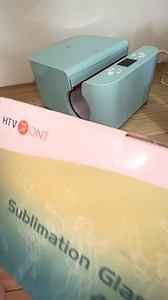 Sublimated a clear glass can cup with our new Auto Tumbler Heat Press from Love the boxes that the glasses come in thats a nice touch by HTV | Glass That Glitters