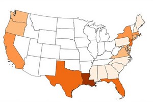 Map shows US states warned of sea level rise in 2050, 2100