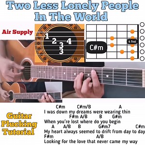 Two Less Lonely People In The World - Air Supply guitar chords w/ lyrics & plucking tutorial | Bert's Guitar Tutorials