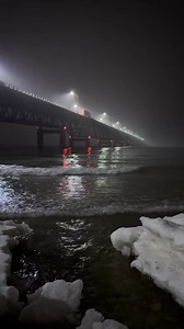 Quiet winter crossing on the Mighty Mac. #mackinacbridge #puremichigan #winter | Tunnel of Trees, M119