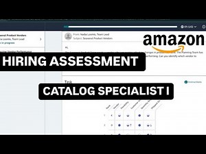 Amazon Assessment ! Catalog Specialist I | Amazon assessment answers | Job Interview | Online Test