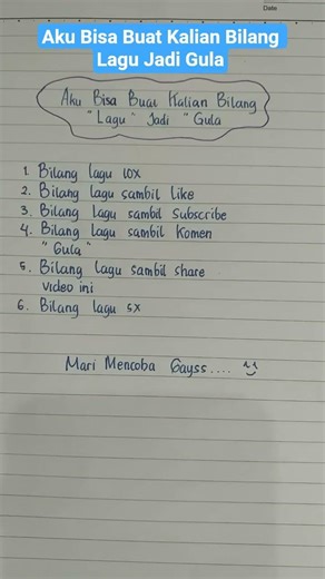Mari Mencoba Gayss..🤗👧#shorts #tekateki #menuliskreatif #tebaktebakan #challenge
