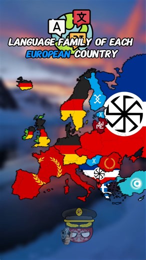 Language family of each European country 🇪🇺[Remastered] #history #mapper #geography #mapping #map