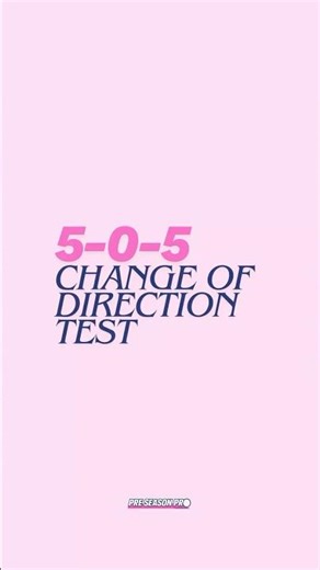 505 Change Of Direction Test