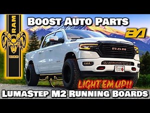 Boost Auto Parts M2 LumaStep LED Powered Running Boards - 5TH GEN RAM 1500