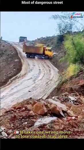 Epic Truck Slip on Muddy Road – You Can’t Stop Laughing! 🤣 | Funny Extreme #shorts