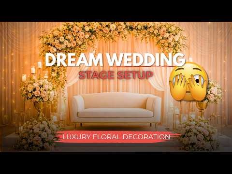 Dream Wedding Stage Decoration ✨💐 | Luxury Floral Wedding Stage Setup Ideas 👑💍#abhayacreations