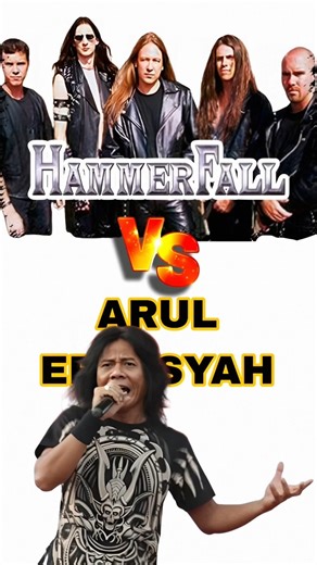 Arul Efansyah VS Hammerfall #arulefansyah #xreal #powermetal #hammerfall #dreamland #shorts