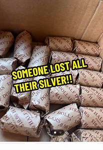 SOMEONE LOST ALL THEIR SILVER!! #halfdollar #coinroll #silvercoins #coin