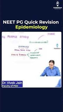 Epidemiology Basics for NEET PG/INI/FMGE | Dr. Vivek Jain