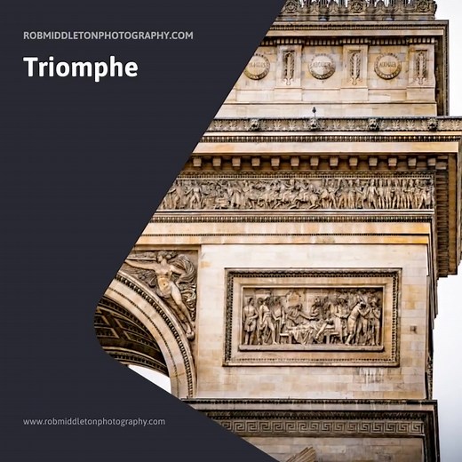 "Triomphe": https://www.robmiddletonphotography.com/warehouse-open-edition-prints/art_print_products/triomphe A section of the Arc de Triomphe in Paris, France. Shot on a cloudy day in Paris, it just adds to the drama of the image. | Rob Middleton Photos