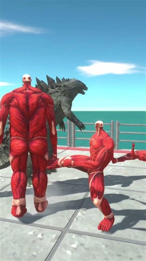 GODZILLA VS GROWING COLOSSAL TITAN - Animal Revolt Battle Simulator