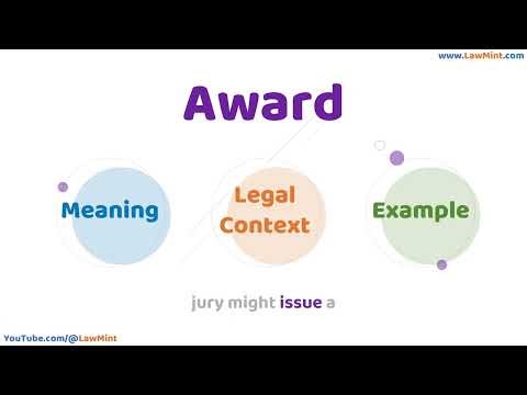 Award Meaning Legal Context & Example Legal Terms Simplified @LawMint