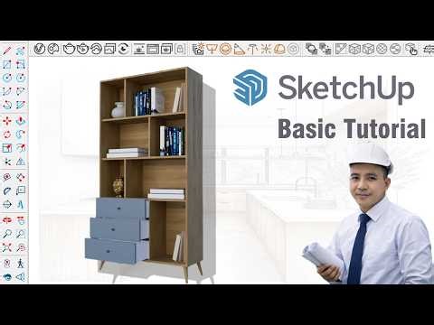 Want to Design a Shelf with Cabinet? Learn 3D Modeling in SketchUp Step by Step