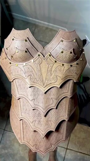 ✨ Hand-Carved Leather Fantasy Breastplate ✨
