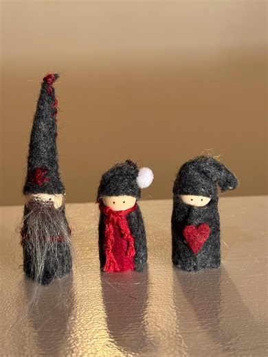 Handmade Gnome, Swedish Tomte, Triplets - Etsy