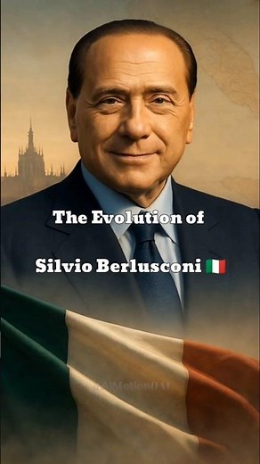 The Evolution of Silvio Berlusconi 🇮🇹From Milan to Power and Controversy #Berlusconi #Italy #shorts