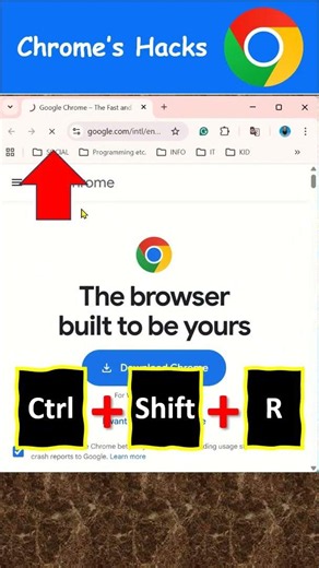 Shortcut Keys to Reload the Current Page Ignoring Cached Content in Chrome Browser | Ctrl+Shift+R