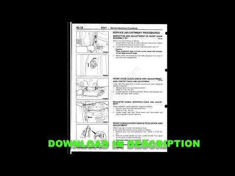 Mitsubishi Delica L300 1987–1998 Workshop Manual PDF ENGLISH | Full Repair Instructions